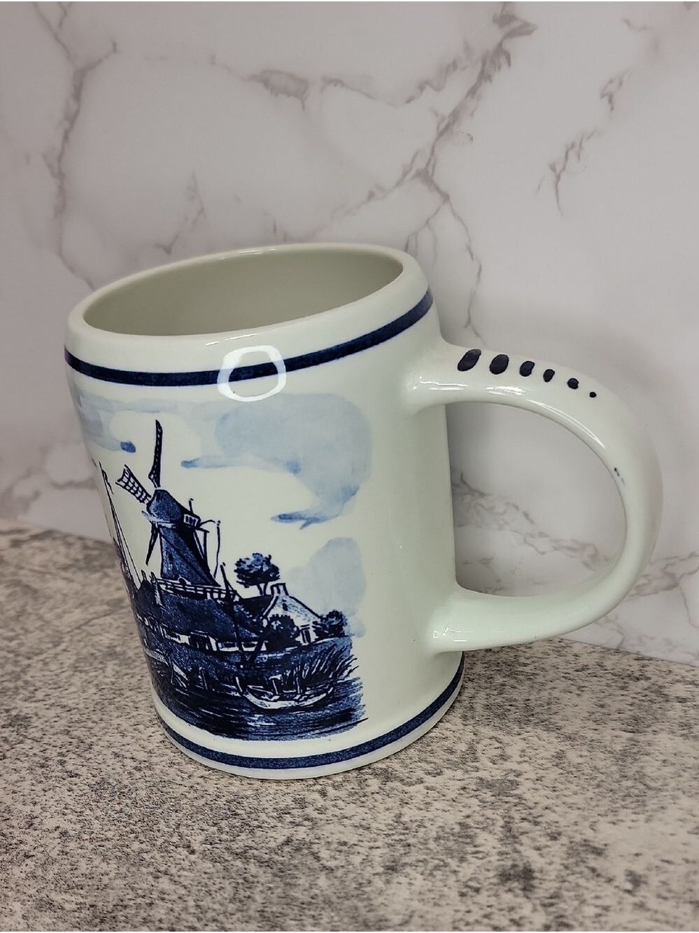 Vintage Blauw Delfts Beer Stein Mug Delft Blue - Picture 6 of 10